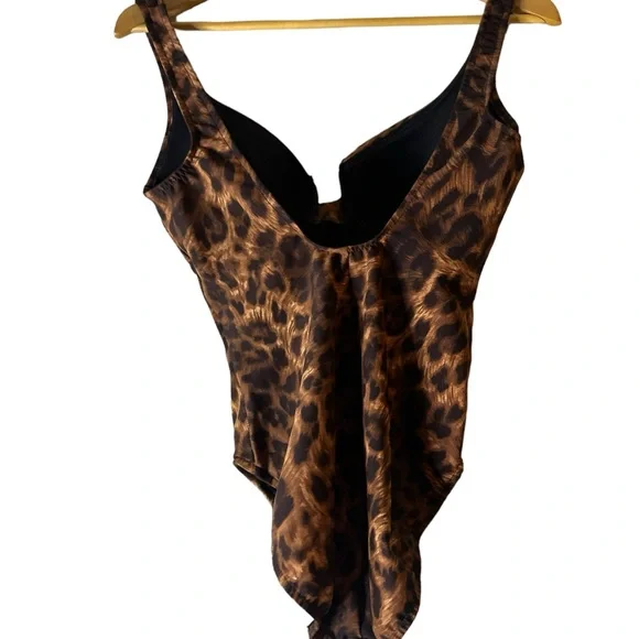 Miraclesuit Brown Leopard One Piece Swimsuit - Picture 3 of 4